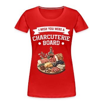 Charcuterie Board Fleisch Käse Liebhaber Essen - Frauen Premium Bio T-Shirt - Rot - Vorne - Mia (176cm)