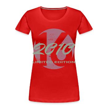 16. Geburtstag 2010 Jungen und Mädchen Geschenk - Frauen Premium Bio T-Shirt - Rot - Vorne - Mia (176cm)