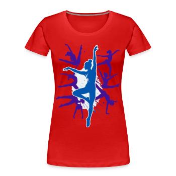Gymnastics Gymnastics Acrobatics Artistic Gymnastics - Women's Premium Organic T-Shirt - red - Front - Mia (176cm)