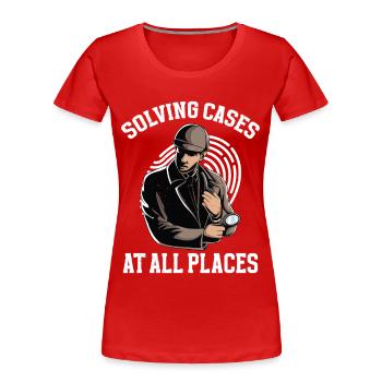  Investigation Uniform Observation Gear Private - Women's Premium Organic T-Shirt - red - Front - Mia (176cm)