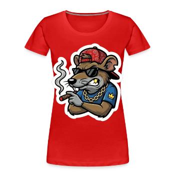 Rattenboss Zigarre - Frauen Premium Bio T-Shirt - Rot - Vorne - Mia (176cm)