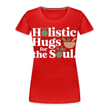 Zertifizierte klinische Kräuterkunde für seelenhaftes Wohlbefinden - Frauen Premium Bio T-Shirt - Rot - Vorne - Mia (176cm)