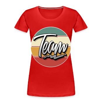 Team - Women's Premium Organic T-Shirt - red - Front - Mia (176cm)
