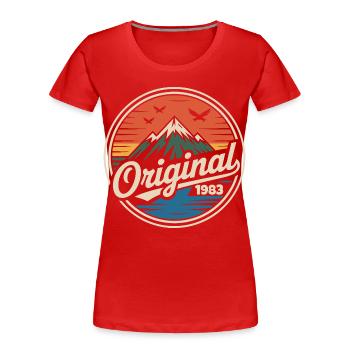 Original 1983 vintage retro 1983 anniversaire - T-shirt bio Premium Femme - rouge - Devant - Mia (176cm)