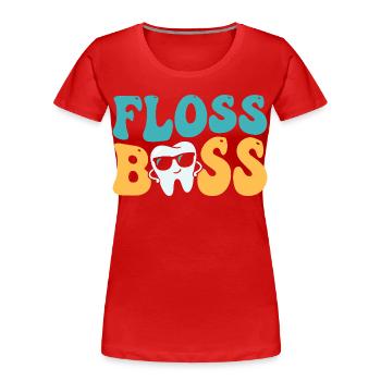 Zahnseide-Zahnarztassistent Zahnarzt - Frauen Premium Bio T-Shirt - Rot - Vorne - Mia (176cm)
