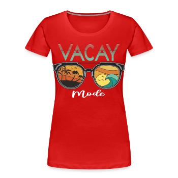 Fun holiday & surfer design - Women's Premium Organic T-Shirt - red - Front - Mia (176cm)