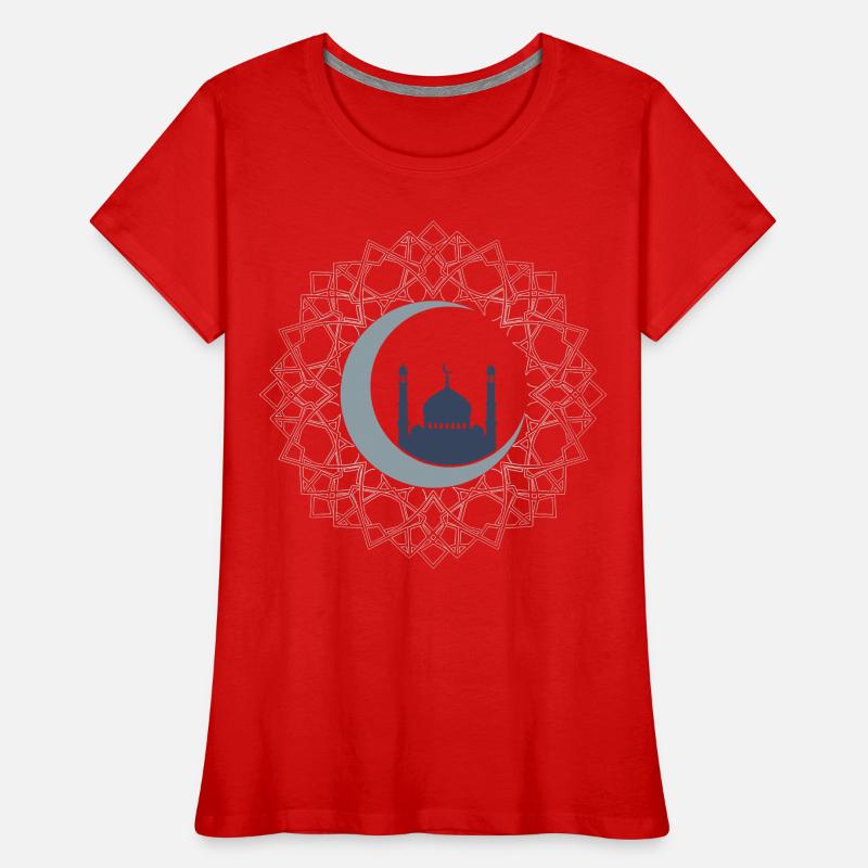 Islamische Kunst-Moschee Halbmond Elegant Frauen Premium Bio T-Shirt