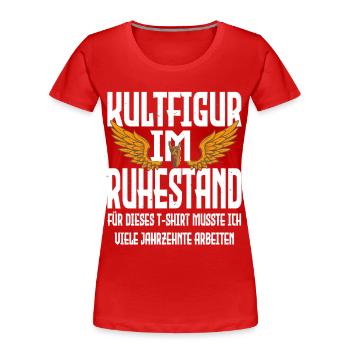 Pension 2026 Early retirement, partial retirement Pension - Women's Premium Organic T-Shirt - red - Front - Mia (176cm)