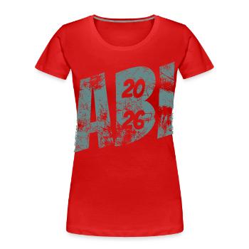 Abi 2026 - Abitur - Gift - Women's Premium Organic T-Shirt - red - Front - Mia (176cm)