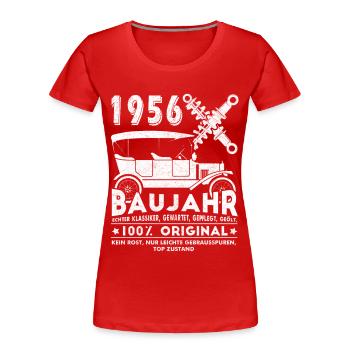 1956 Baujahr Geburtsjahr - Frauen Premium Bio T-Shirt - Rot - Vorne - Mia (176cm)