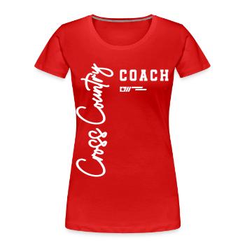 Entraîneur de cross-country courant pour les leaders d’équipe - T-shirt bio Premium Femme - rouge - Devant - Mia (176cm)