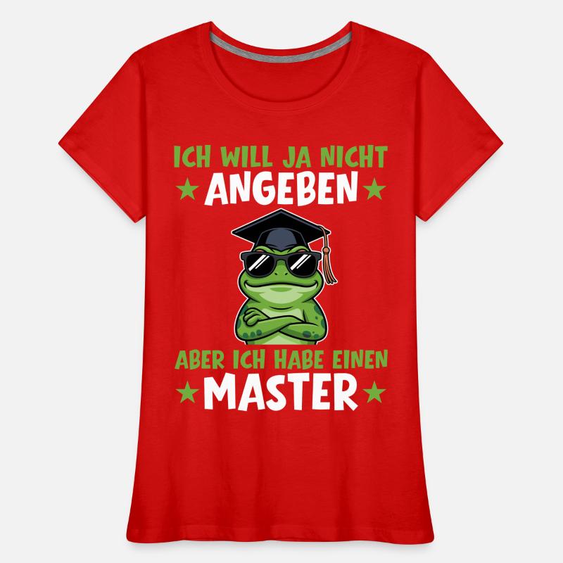 Master's exam passed, frog graduation completed Women's Premium Organic T-Shirt