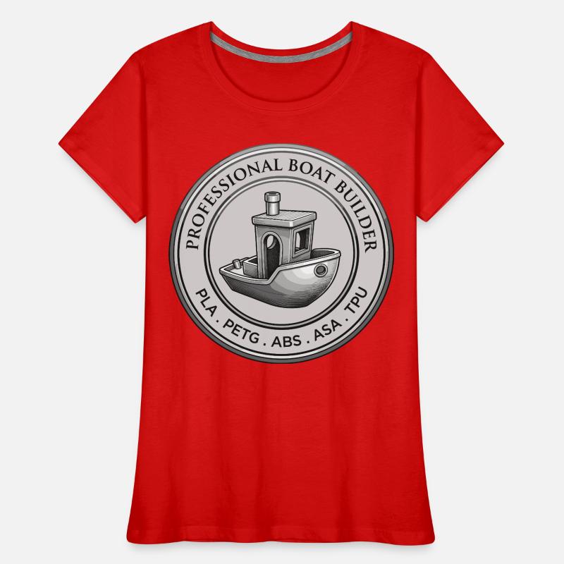 Constructeur professionnel de bateaux – Emblème d’impression 3D T-shirt bio Premium Femme