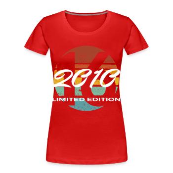16. Geburtstag 2010 Jungen und Mädchen Geschenk - Frauen Premium Bio T-Shirt - Rot - Vorne - Mia (176cm)