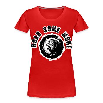 Löwenbrüller Einige stärker - Frauen Premium Bio T-Shirt - Rot - Vorne - Mia (176cm)