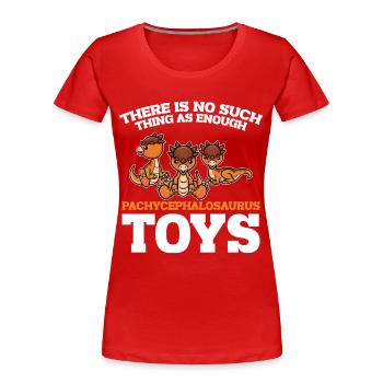  Dinosaur Toys Paleontologist Dino - Women's Premium Organic T-Shirt - red - Front - Mia (176cm)