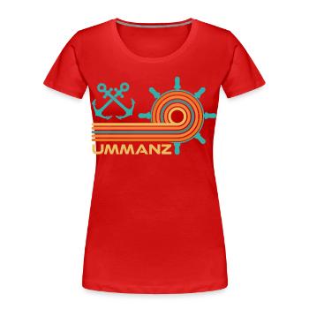 Ostsee Urlaub INSEL UMMANZ Lustiges - Frauen Premium Bio T-Shirt - Rot - Vorne - Mia (176cm)