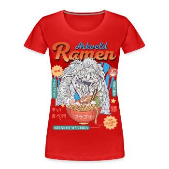 Monster Ramen - Frauen Premium Bio T-Shirt - Rot - Vorne - Mia (176cm)
