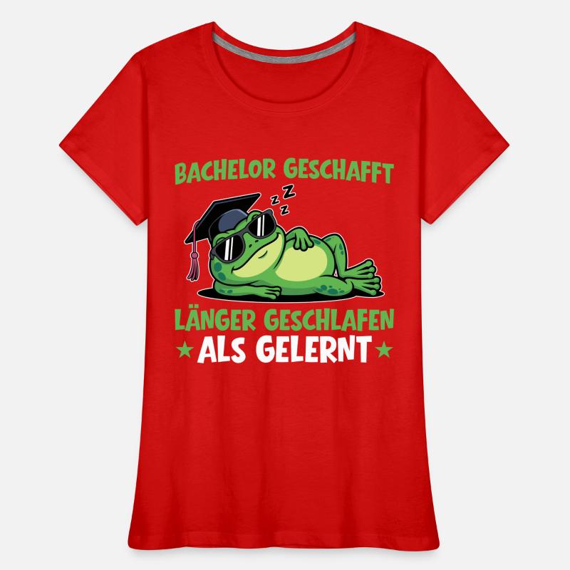 Licence terminée - A dormi plus longtemps qu’appris T-shirt bio Premium Femme