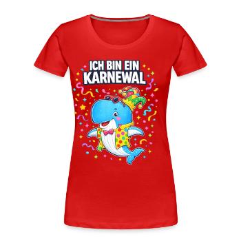 Kölner Karneval Fasching Fasnacht Karnewal - Frauen Premium Bio T-Shirt - Rot - Vorne - Mia (176cm)