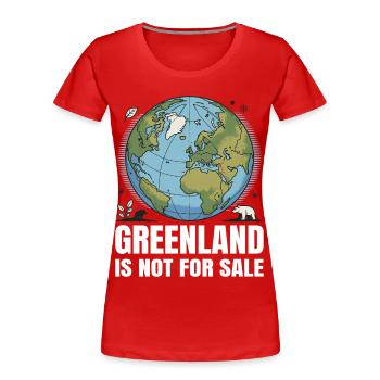 Greenland Is Not For Sale - Frauen Premium Bio T-Shirt - Rot - Vorne - Mia (176cm)