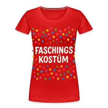 Konfetti Fasching Kostüm Faschingskostüm bunt - Frauen Premium Bio T-Shirt - Rot - Vorne - Mia (176cm)