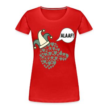 Karneval Alaaf Hunde Prinz - Frauen Premium Bio T-Shirt - Rot - Vorne - Mia (176cm)