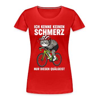 Vélo de route Vélo Vélo Sport Vélo VTT - T-shirt bio Premium Femme - rouge - Devant - Mia (176cm)