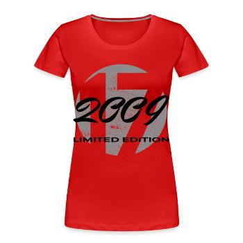 17th Birthday 2009 Boys and Girls Gift - Women's Premium Organic T-Shirt - red - Front - Mia (176cm)