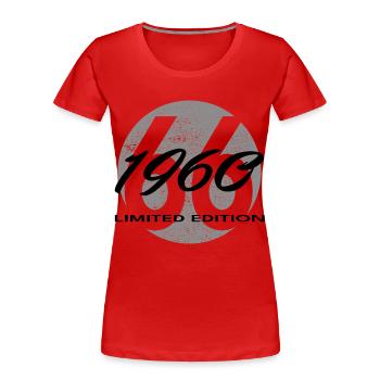 66th Birthday 1960 Gift for Men and Women - Women's Premium Organic T-Shirt - red - Front - Mia (176cm)