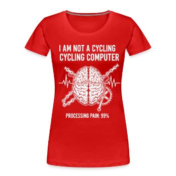 Vélo de route Vélo Vélo Sport Vélo VTT - T-shirt bio Premium Femme - rouge - Devant - Mia (176cm)