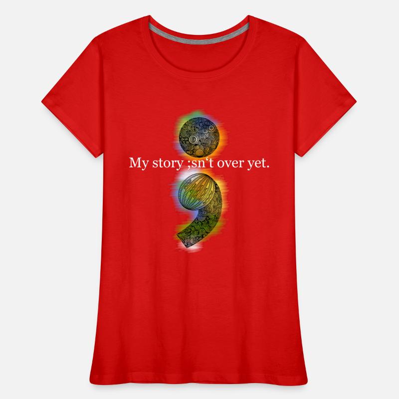 Zentangle-Semikolon Frauen Premium Bio T-Shirt