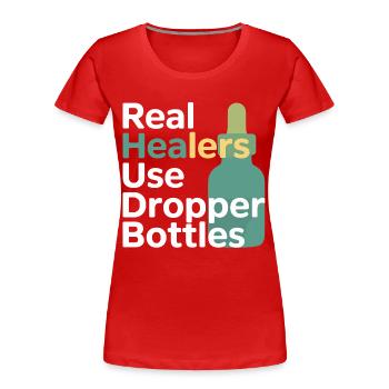 Certified Clinical Titration Specialist Apparel  - Women's Premium Organic T-Shirt - red - Front - Mia (176cm)