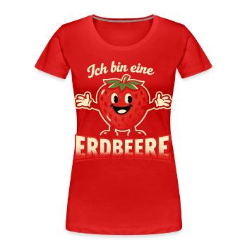 Strawberry Costume Fruit Carnival Gift - Women's Premium Organic T-Shirt - red - Front - Mia (176cm)