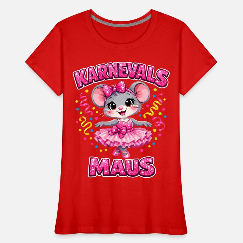 Karnevalsmaus Karneval Konfetti Geschenk Frauen Premium Bio T-Shirt