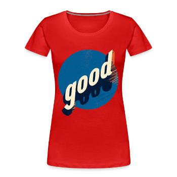 Good retro - Women's Premium Organic T-Shirt - red - Front - Mia (176cm)