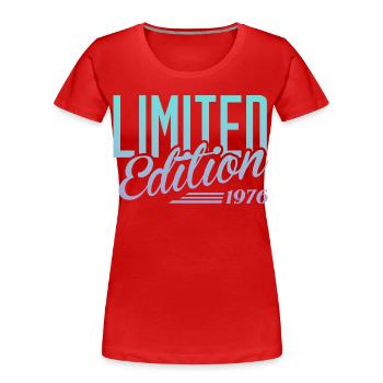 Millésime 1976 - T-shirt bio Premium Femme - rouge - Devant - Mia (176cm)