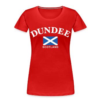 Dundee, Écosse - T-shirt bio Premium Femme - rouge - Devant - Mia (176cm)