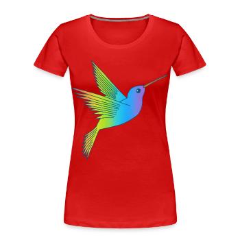 Regenbogenvogel - Frauen Premium Bio T-Shirt - Rot - Vorne - Mia (176cm)
