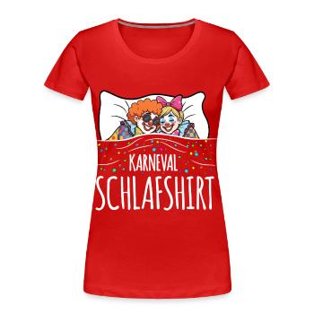 Chemise de nuit Carnival - T-shirt bio Premium Femme - rouge - Devant - Mia (176cm)