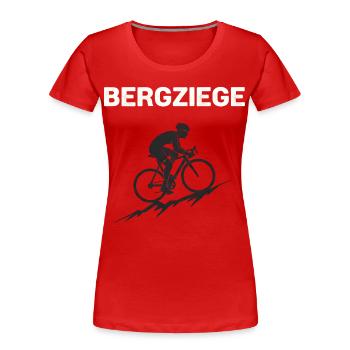 Vélo de route Vélo Vélo Sport Vélo VTT - T-shirt bio Premium Femme - rouge - Devant - Mia (176cm)