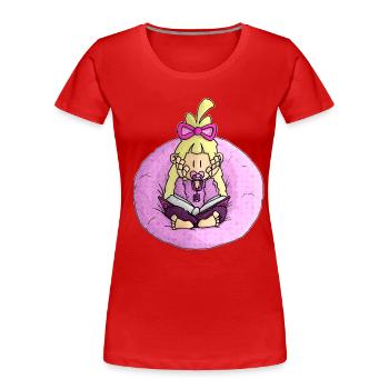 Tida - das Buch / - Frauen Premium Bio T-Shirt - Rot - Vorne - Mia (176cm)