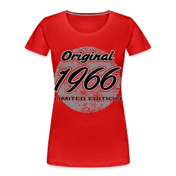 60e anniversaire 1966 cadeau pour hommes et femmes - T-shirt bio Premium Femme - rouge - Devant - Mia (176cm)