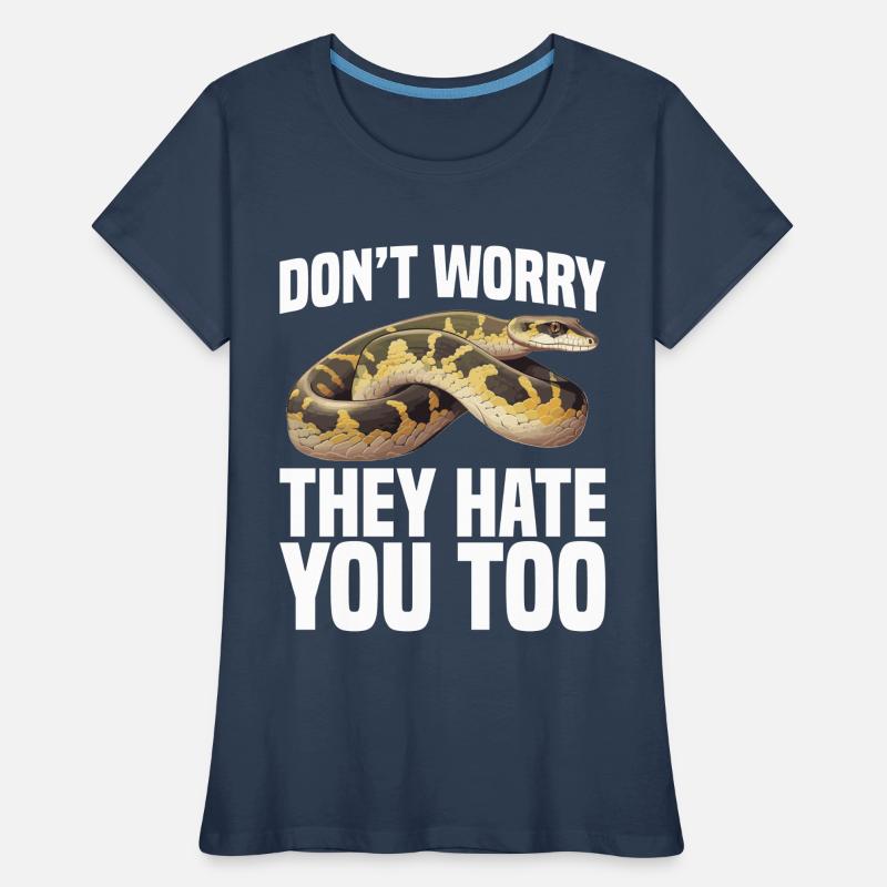 Propriétaire de python Terrarium de serpent Peau de reptile Burmane T-shirt bio Premium Femme