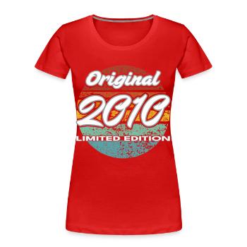 16. Geburtstag 2010 Jungen und Mädchen Geschenk - Frauen Premium Bio T-Shirt - Rot - Vorne - Mia (176cm)