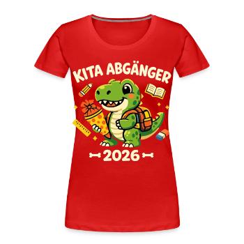 Daycare Leavers 2026 Children School Enrollment - Women's Premium Organic T-Shirt - red - Front - Mia (176cm)
