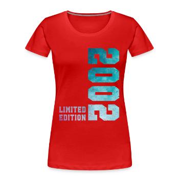 2002 Limited Edition 24 Years Anniversary - Women's Premium Organic T-Shirt - red - Front - Mia (176cm)