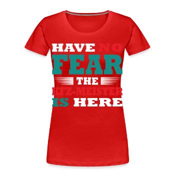 N’ayez crainte, KFZ-Meister est là Tenue - T-shirt bio Premium Femme - rouge - Devant - Mia (176cm)
