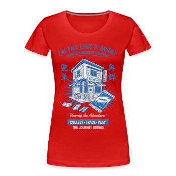 Un paquet mène à un autre Collecter un échange - T-shirt bio Premium Femme - rouge - Devant - Mia (176cm)