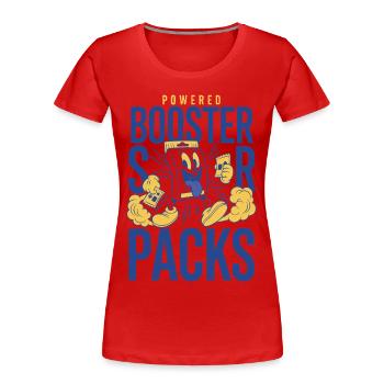 Powered Booster Packs Sammelkartensammler - Frauen Premium Bio T-Shirt - Rot - Vorne - Mia (176cm)